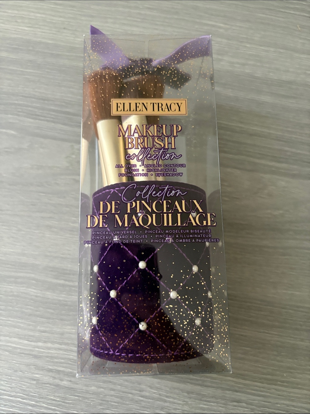 Ellen Tracy Purple Makeup Brush Collection set